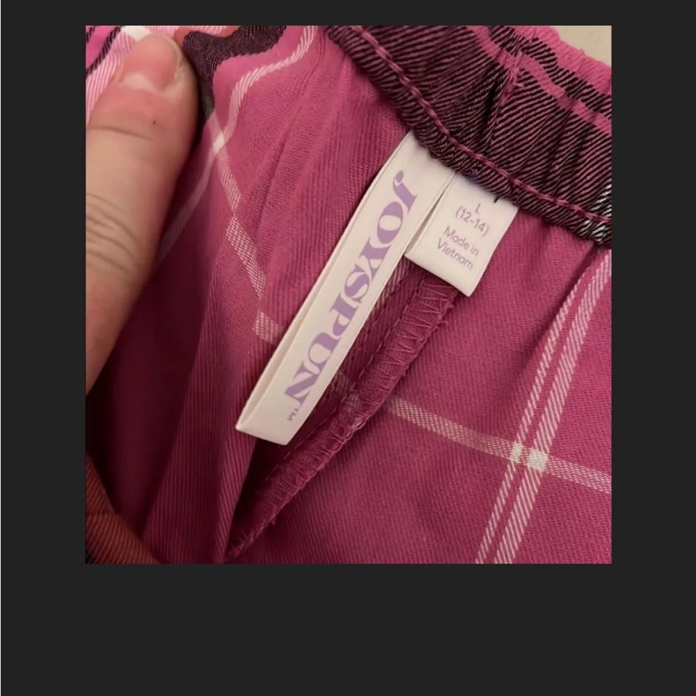 NWT large sleep pants pink plaid very comfy 1255 - Picture 5 of 5